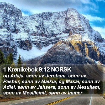 1 Krønikebok 9:12 NORSK Bible Verse Image