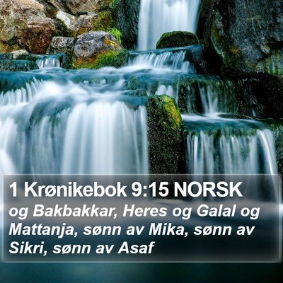 1 Krønikebok 9:15 NORSK Bible Verse Image