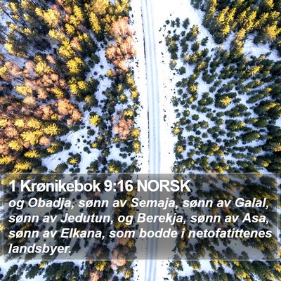1 Krønikebok 9:16 NORSK Bible Verse Image