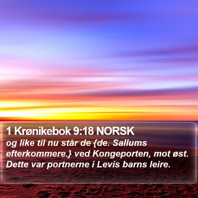 1 Krønikebok 9:18 NORSK Bible Verse Image
