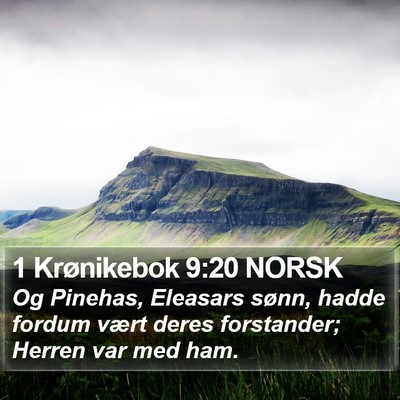 1 Krønikebok 9:20 NORSK Bible Verse Image