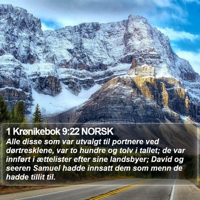 1 Krønikebok 9:22 NORSK Bible Verse Image