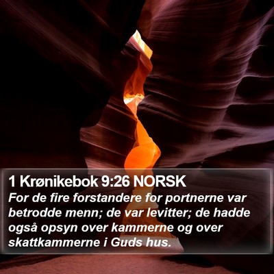 1 Krønikebok 9:26 NORSK Bible Verse Image