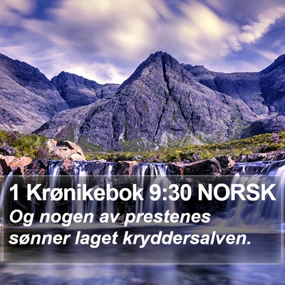 1 Krønikebok 9:30 NORSK Bible Verse Image