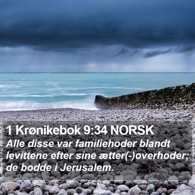 1 Krønikebok 9:34 NORSK Bible Verse Image