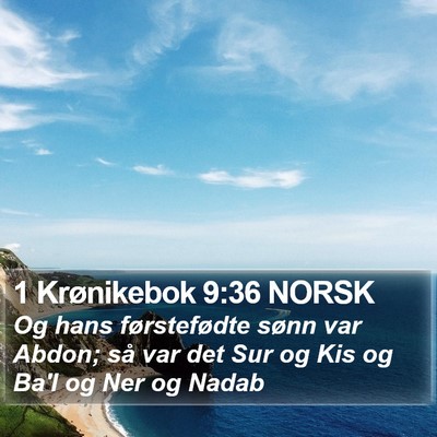 1 Krønikebok 9:36 NORSK Bible Verse Image