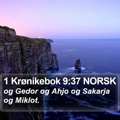 1 Krønikebok 9:37 NORSK Bible Verse Image
