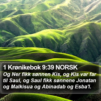 1 Krønikebok 9:39 NORSK Bible Verse Image