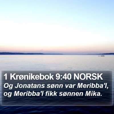 1 Krønikebok 9:40 NORSK Bible Verse Image