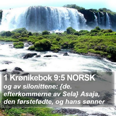 1 Krønikebok 9:5 NORSK Bible Verse Image