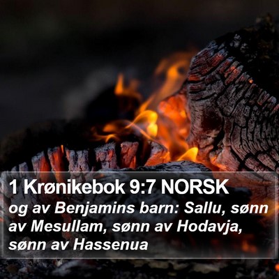 1 Krønikebok 9:7 NORSK Bible Verse Image