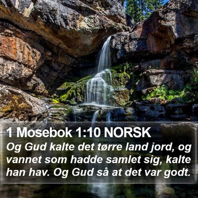 1 Mosebok 1:10 NORSK Bible Verse Image