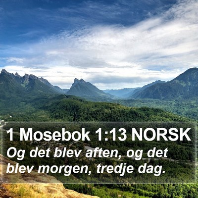 1 Mosebok 1:13 NORSK Bible Verse Image