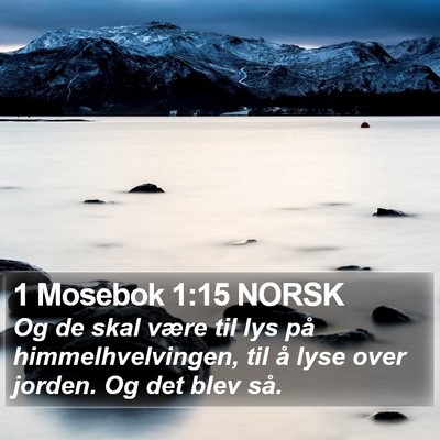1 Mosebok 1:15 NORSK Bible Verse Image