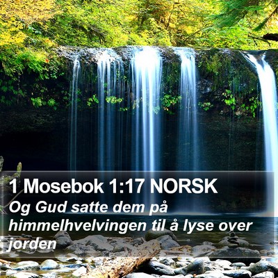1 Mosebok 1:17 NORSK Bible Verse Image