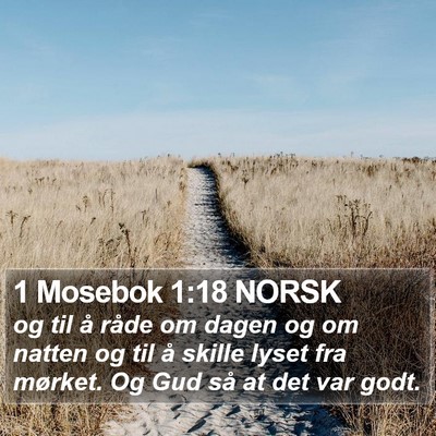1 Mosebok 1:18 NORSK Bible Verse Image