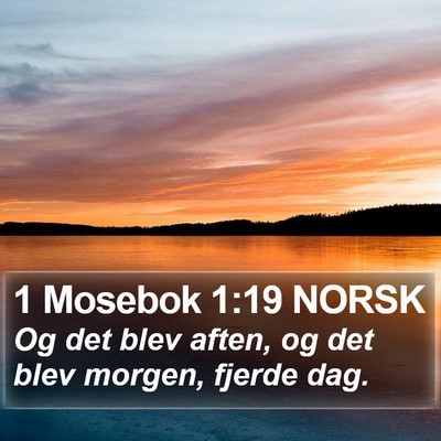 1 Mosebok 1:19 NORSK Bible Verse Image