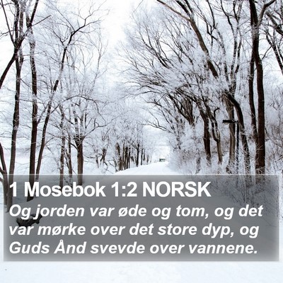 1 Mosebok 1:2 NORSK Bible Verse Image
