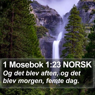 1 Mosebok 1:23 NORSK Bible Verse Image