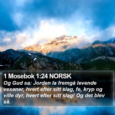 1 Mosebok 1:24 NORSK Bible Verse Image