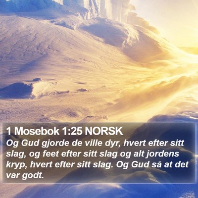 1 Mosebok 1:25 NORSK Bible Verse Image