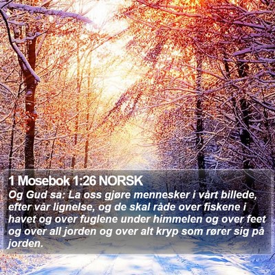 1 Mosebok 1:26 NORSK Bible Verse Image