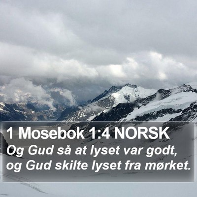 1 Mosebok 1:4 NORSK Bible Verse Image