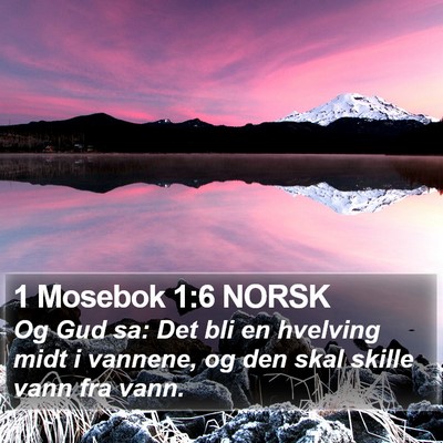 1 Mosebok 1:6 NORSK Bible Verse Image