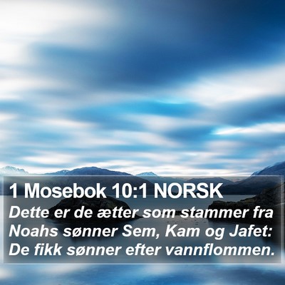 1 Mosebok 10:1 NORSK Bible Verse Image
