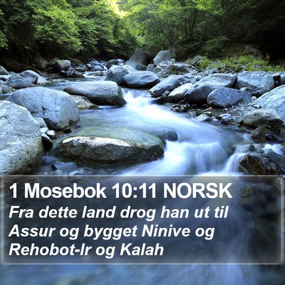 1 Mosebok 10:11 NORSK Bible Verse Image