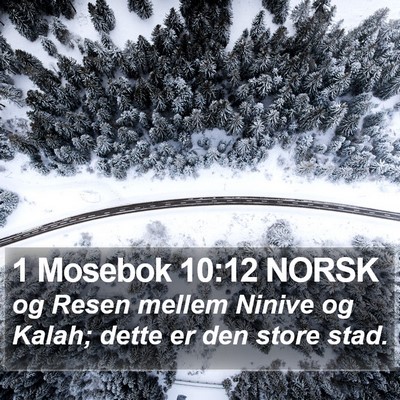 1 Mosebok 10:12 NORSK Bible Verse Image