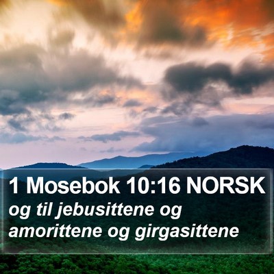 1 Mosebok 10:16 NORSK Bible Verse Image