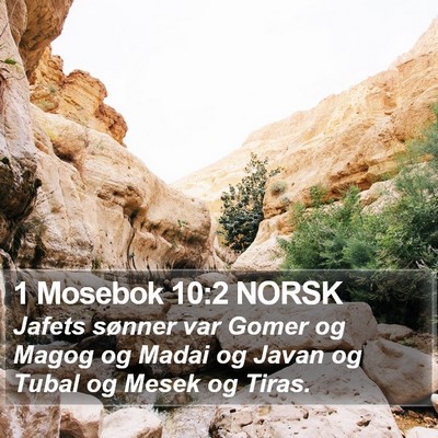 1 Mosebok 10:2 NORSK Bible Verse Image