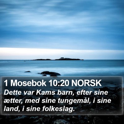 1 Mosebok 10:20 NORSK Bible Verse Image