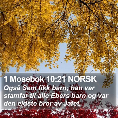 1 Mosebok 10:21 NORSK Bible Verse Image