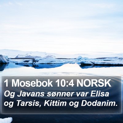 1 Mosebok 10:4 NORSK Bible Verse Image