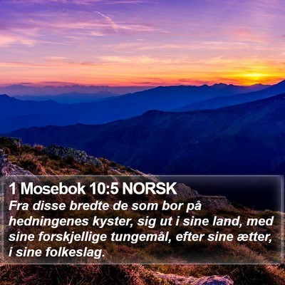 1 Mosebok 10:5 NORSK Bible Verse Image