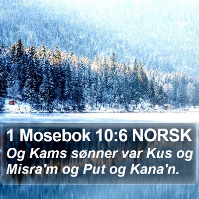 1 Mosebok 10:6 NORSK Bible Verse Image