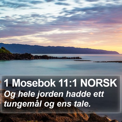 1 Mosebok 11:1 NORSK Bible Verse Image