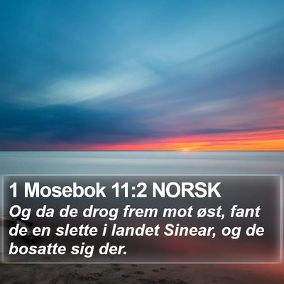 1 Mosebok 11:2 NORSK Bible Verse Image