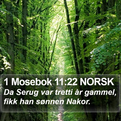 1 Mosebok 11:22 NORSK Bible Verse Image