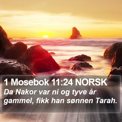 1 Mosebok 11:24 NORSK Bible Verse Image