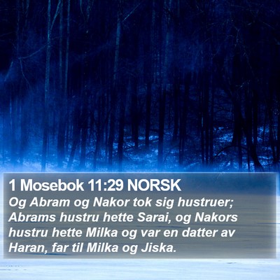 1 Mosebok 11:29 NORSK Bible Verse Image