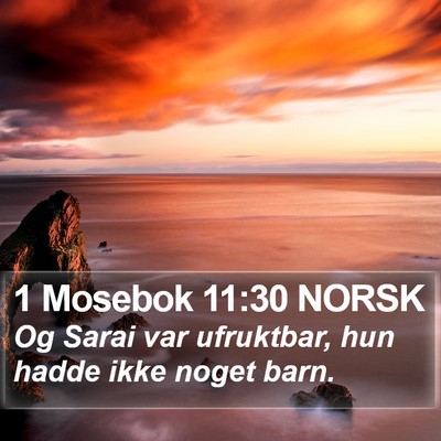 1 Mosebok 11:30 NORSK Bible Verse Image