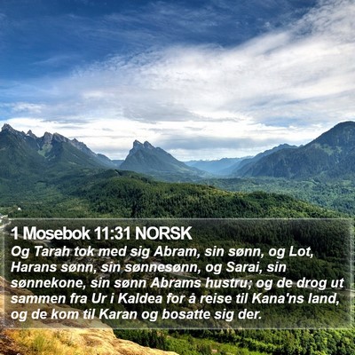 1 Mosebok 11:31 NORSK Bible Verse Image
