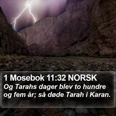 1 Mosebok 11:32 NORSK Bible Verse Image