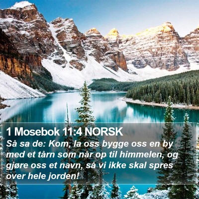 1 Mosebok 11:4 NORSK Bible Verse Image
