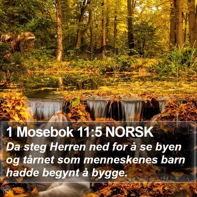 1 Mosebok 11:5 NORSK Bible Verse Image