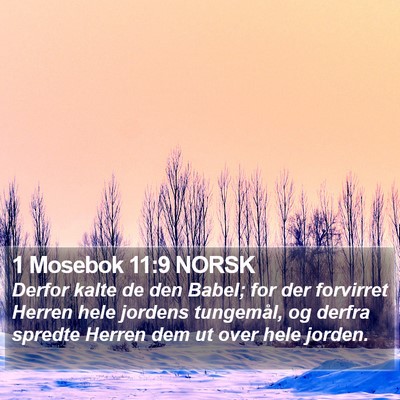 1 Mosebok 11:9 NORSK Bible Verse Image