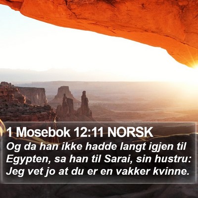 1 Mosebok 12:11 NORSK Bible Verse Image